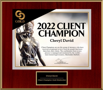 2022 Client Champion Cheryl David